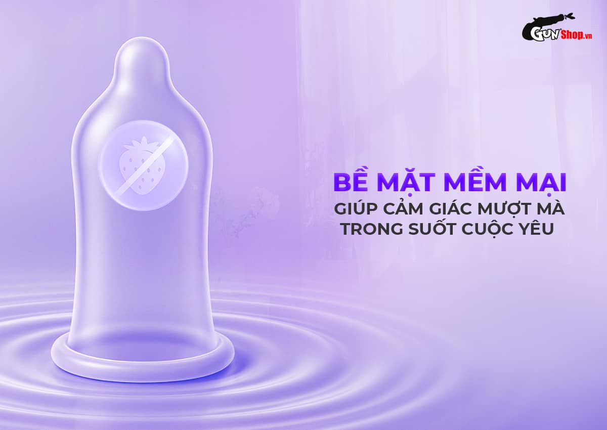 Bao cao su Okamoto Crown siêu mỏng mềm mại cảm giác thật Hộp 10