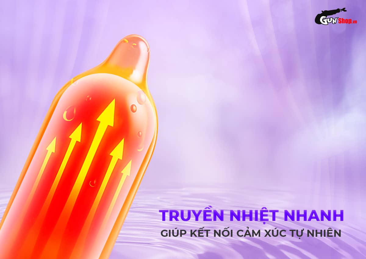 Bao cao su Okamoto Crown siêu mỏng mềm mại cảm giác thật Hộp 10