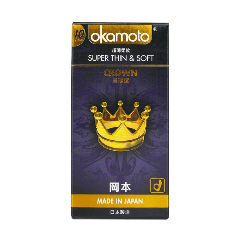  Cửa hàng bán Bao cao su Okamoto Crown - Siêu mỏng nhẹ và mềm mại - Hộp 10 cái  loại tốt 