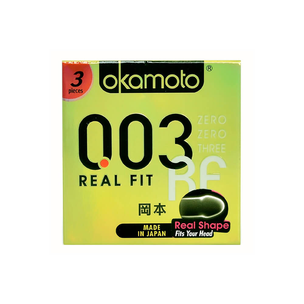 Bao cao su Okamoto 0.03 Real Fit siêu mỏng ôm sát tự nhiên 