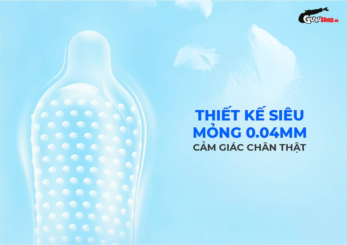 Bao cao su Okamoto Dot De Cool gai lạnh kéo dài hiếm có 10 cái hộp