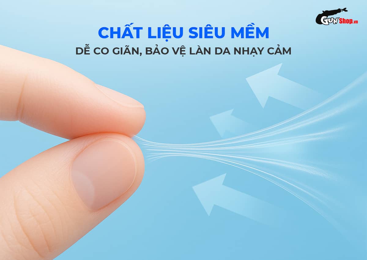 Bao cao su Okamoto 0.03 Cool siêu mỏng mát lạnh bạc hà hộp 3 cái