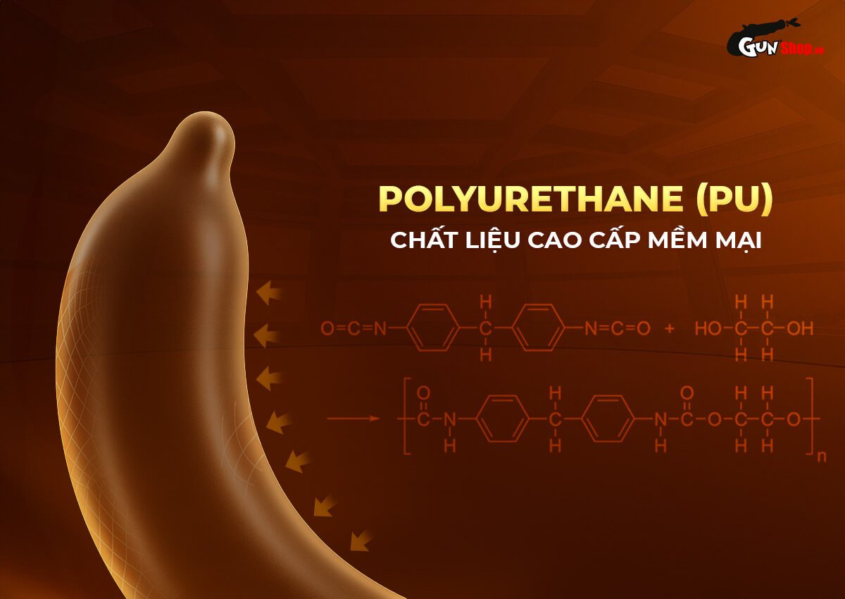 Bao cao su Okamoto 0.02 Hydro PU siêu mỏng truyền nhiệt nhanh 3 cái