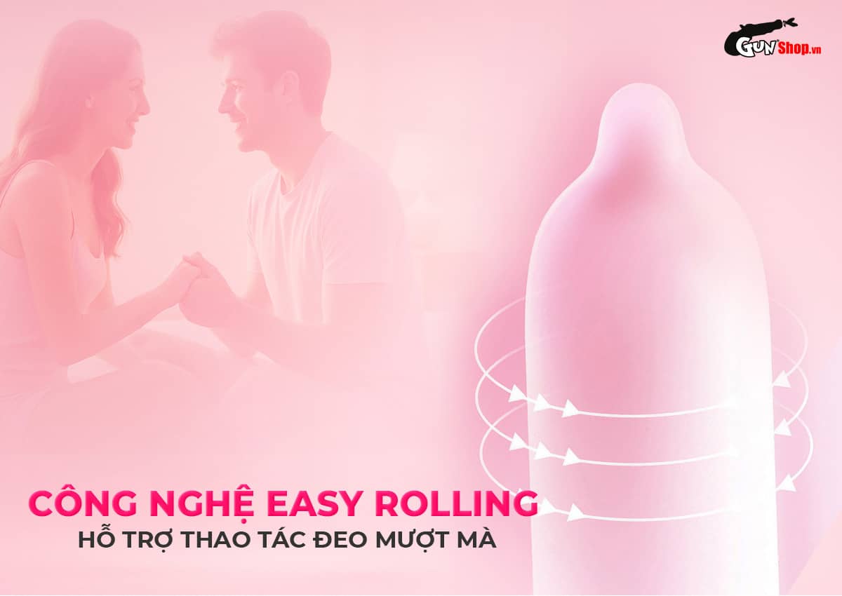 Bao cao su Okamoto 0.03 Hyaluronic Acid siêu mỏng dưỡng ẩm hộp 3