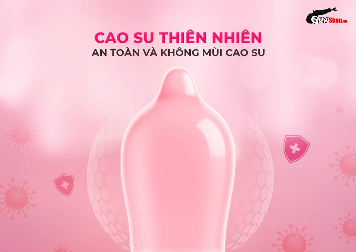 Bao cao su Okamoto 0.03 Hyaluronic Acid siêu mỏng dưỡng ẩm hộp 3