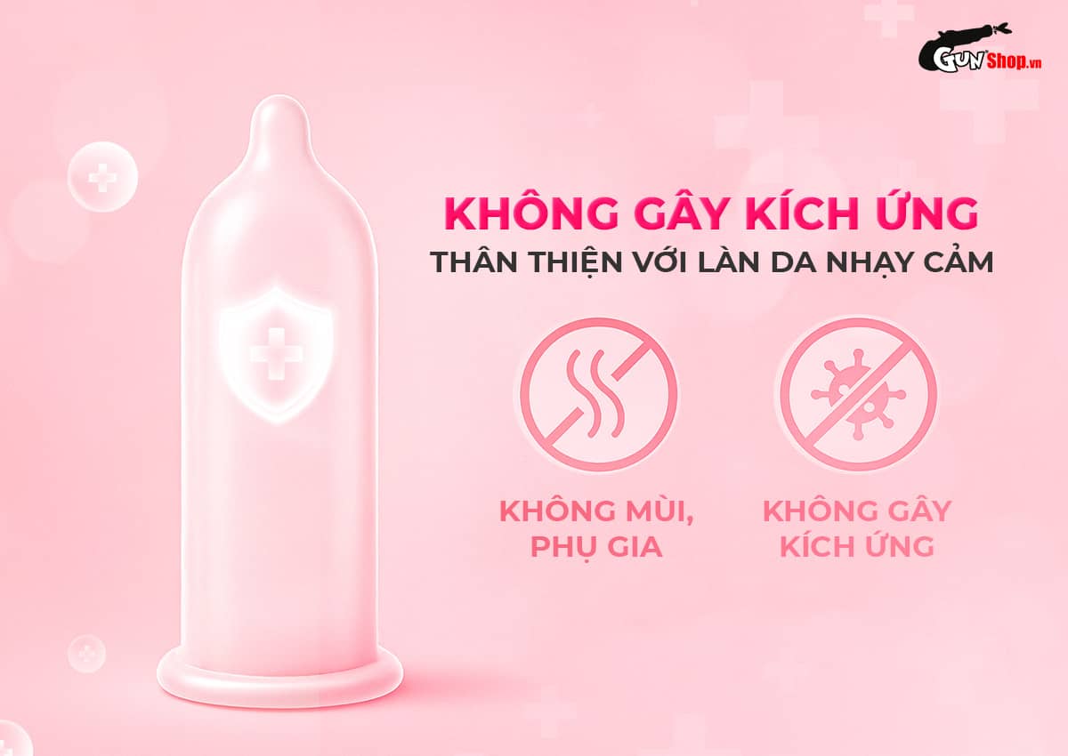 Bao cao su Okamoto 0.01 PU siêu mỏng tàng hình truyền nhiệt chân thật