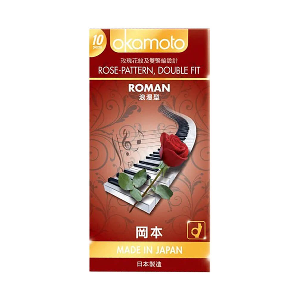 Bao cao su Okamoto Roman vân hoa hồng ôm sát tăng khoái cảm 