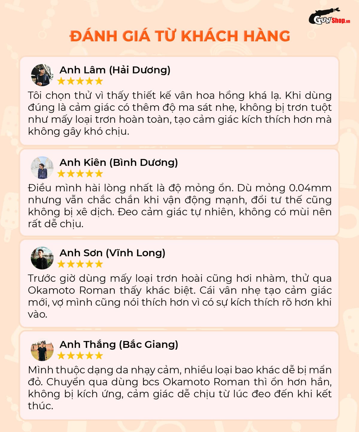 Bao cao su Okamoto Roman vân hoa hồng, siêu mỏng, hộp 10 cái