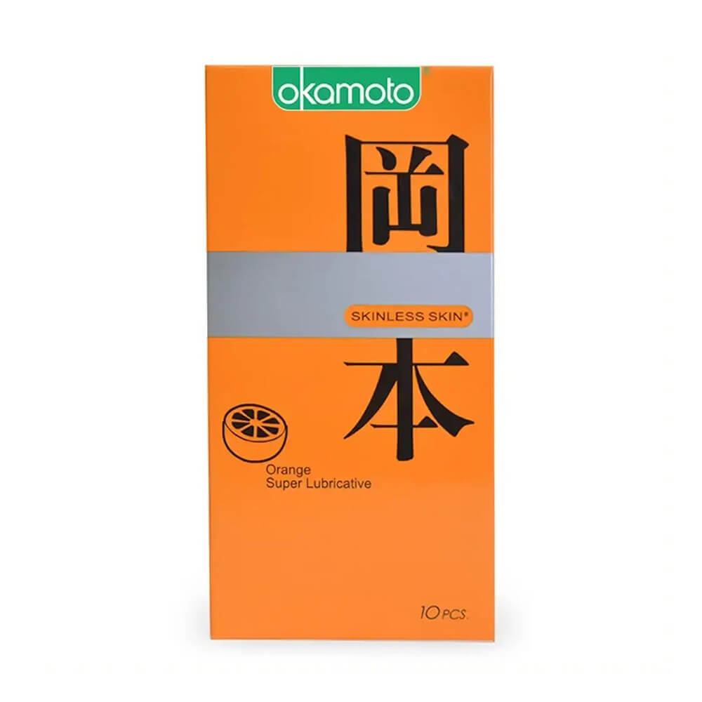 Bao Cao Su Okamoto Cam Skinless Skin Lubricative 10 Cái 