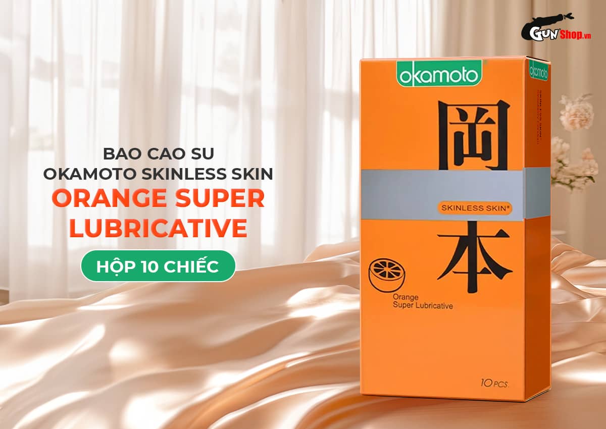 Bao cao su Okamoto Skinless Skin Orange hương cam mát