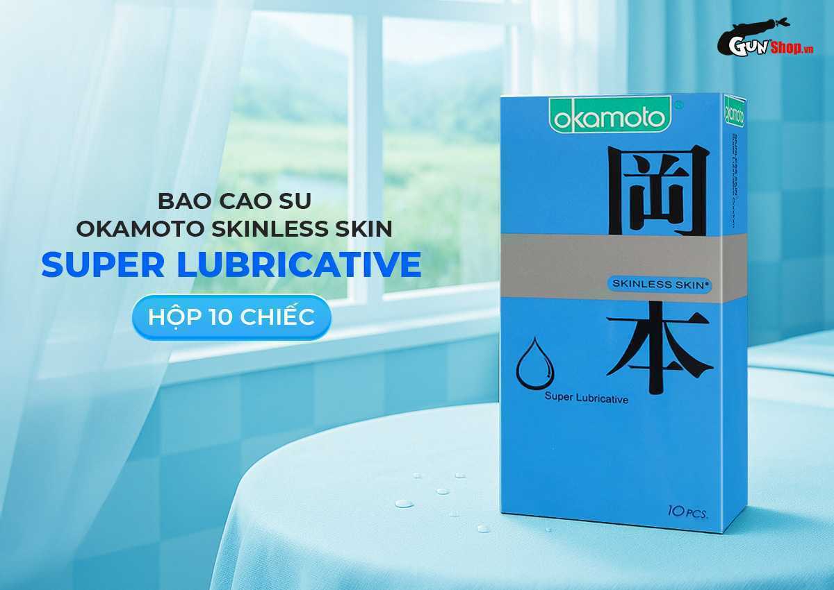 Bao cao su Okamoto Skinless Skin siêu bôi trơn an toàn dịu nhẹ da