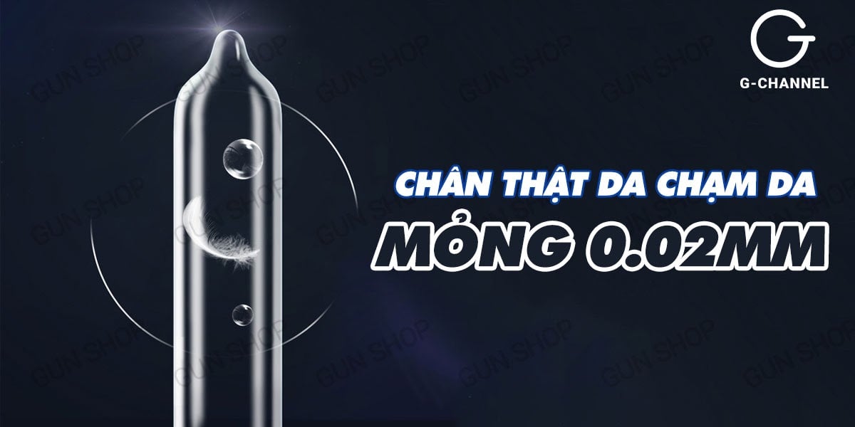 Bao cao su Sagami 0.02mm siêu mỏng hộp 12 cái an toàn