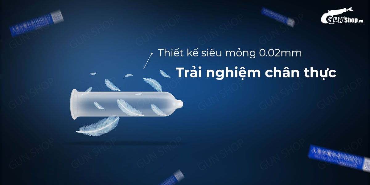 Bao cao su Sagami 0.02mm siêu mỏng hộp 6 cái an toàn