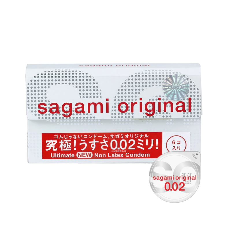  Bán Bao cao su Sagami 0.02mm - Siêu mỏng - Hộp 6 cái  loại tốt 