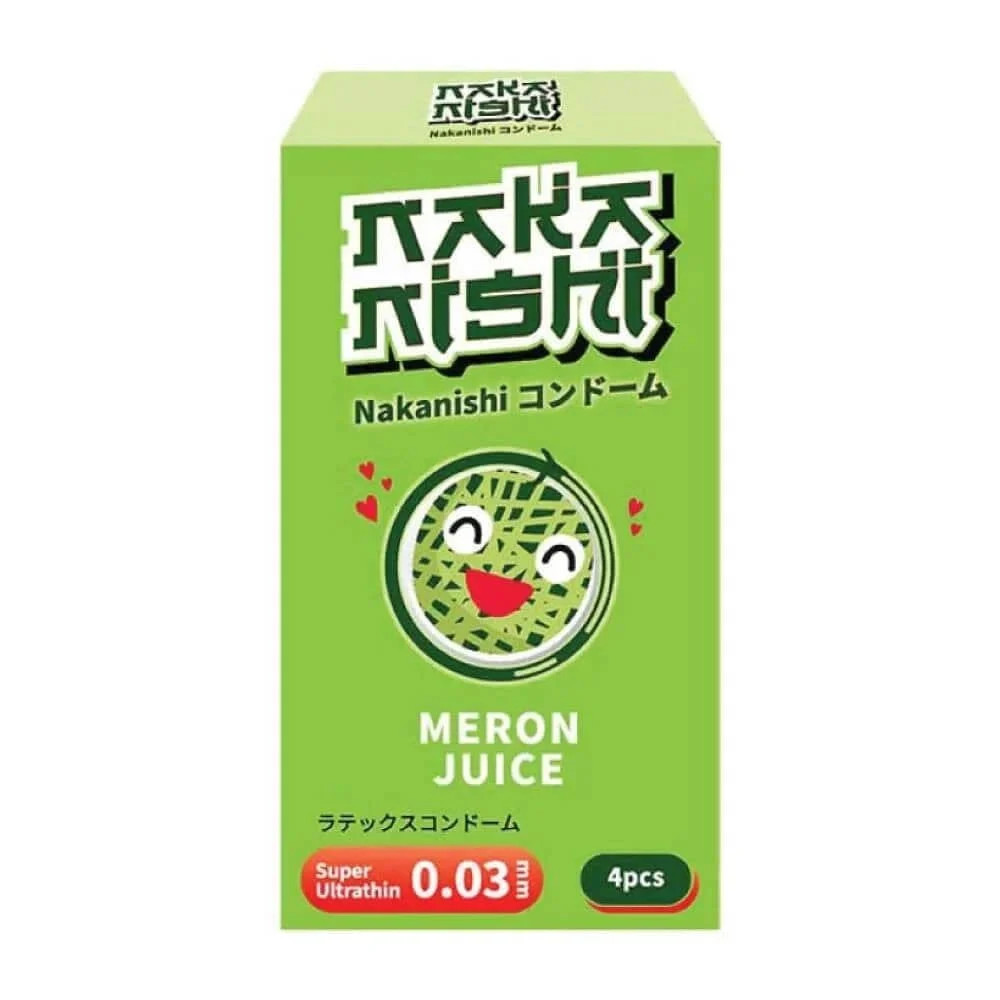 Bao cao su Nakanishi 0.03 hương dưa lưới siêu mỏng thơm mát 