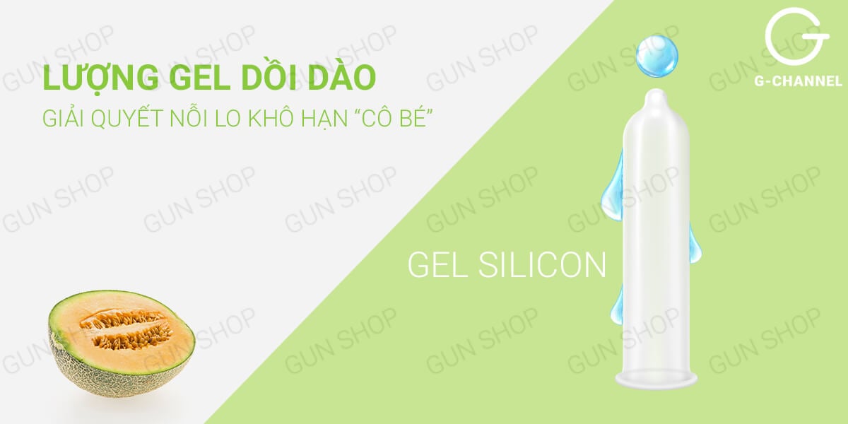Bao cao su Nakanishi siêu mỏng 0.03mm hương dưa lưới thơm mát hộp 4 cái