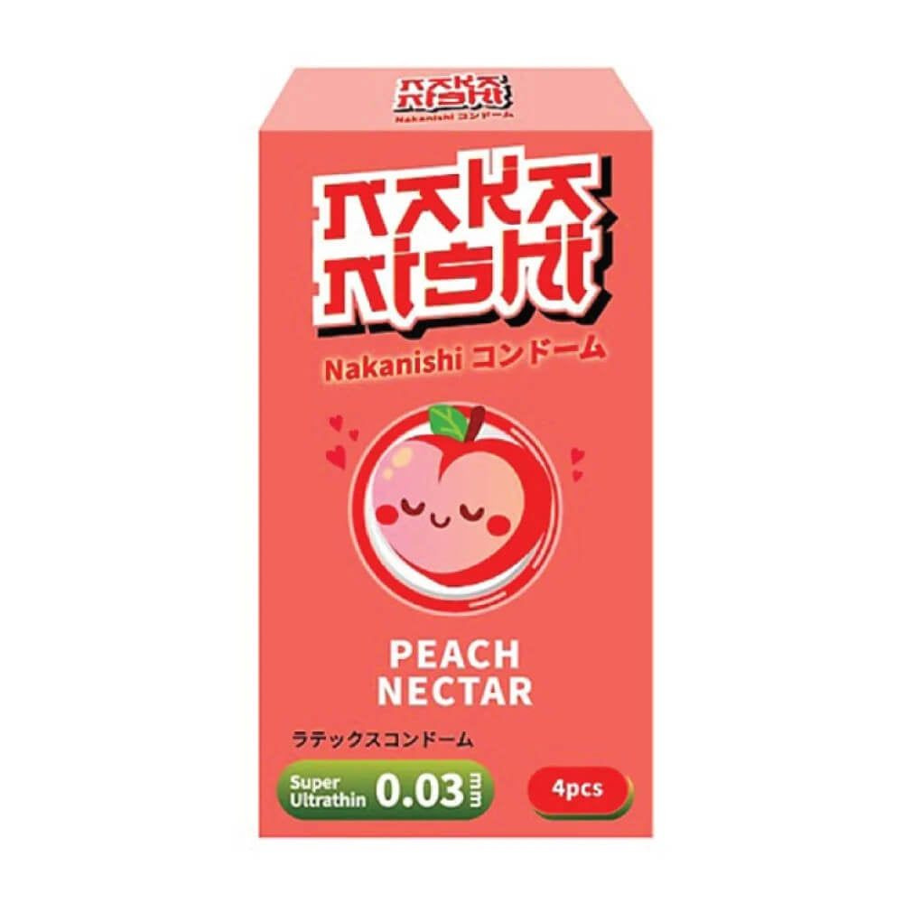 Bao cao su Nakanishi siêu mỏng hương đào hộp 4 cái kích thích dùn 