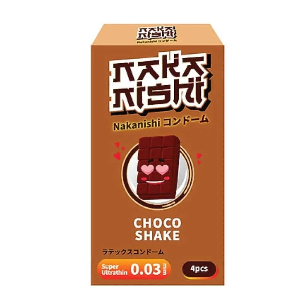 Bao cao su Nakanishi siêu mỏng 0.03mm hộp 4 cái hương chocolate 