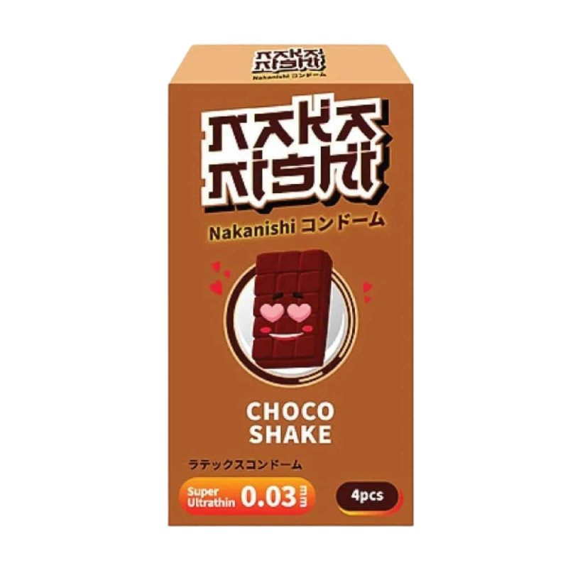  Bỏ sỉ Bao cao su Nakanishi - Siêu mỏng 0.03mm - Hương chocolate - Hộp 4 cái giá rẻ 