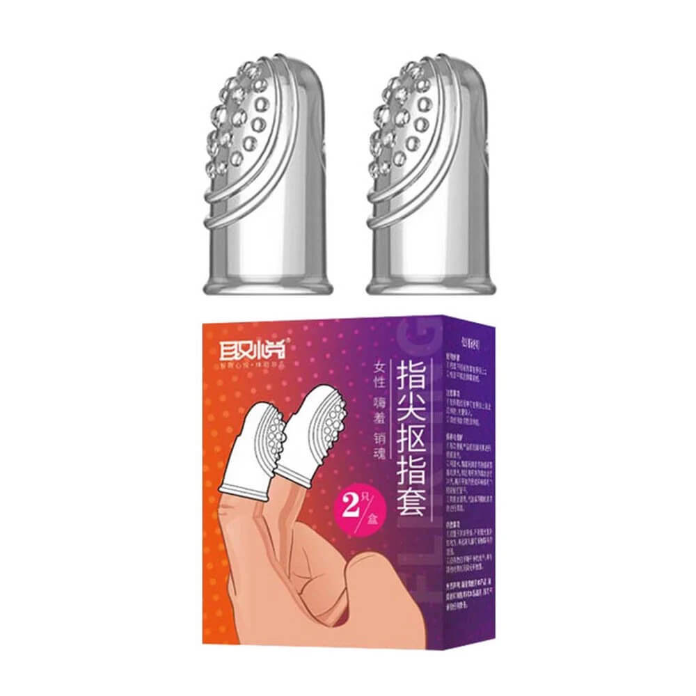 Bao cao su ngón tay Aichao gân gai nổi hộp 2 cái kích thích mạnh 