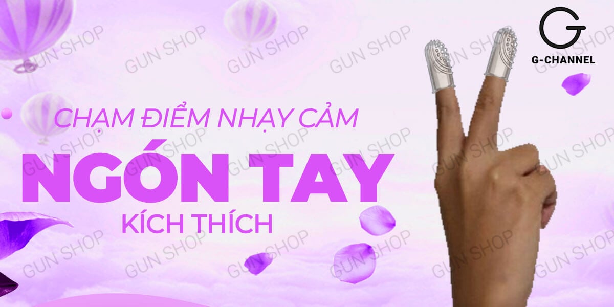 Bao cao su ngón tay Aichao gân gai nổi hộp 2 cái kích thích mạnh Bao cao su ngón tay Aichao gân gai nổi hộp 2 cái kích thích mạnh