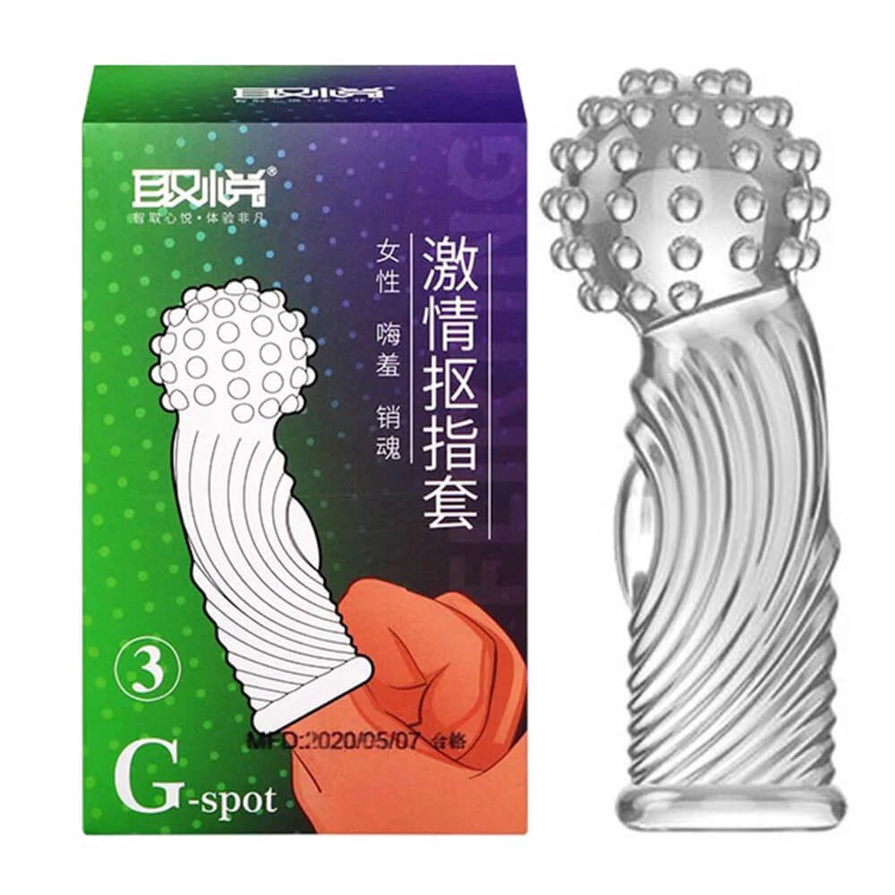 Bao cao su ngón tay Aichao G-spot 3 gai lớn hộp 1 cái 