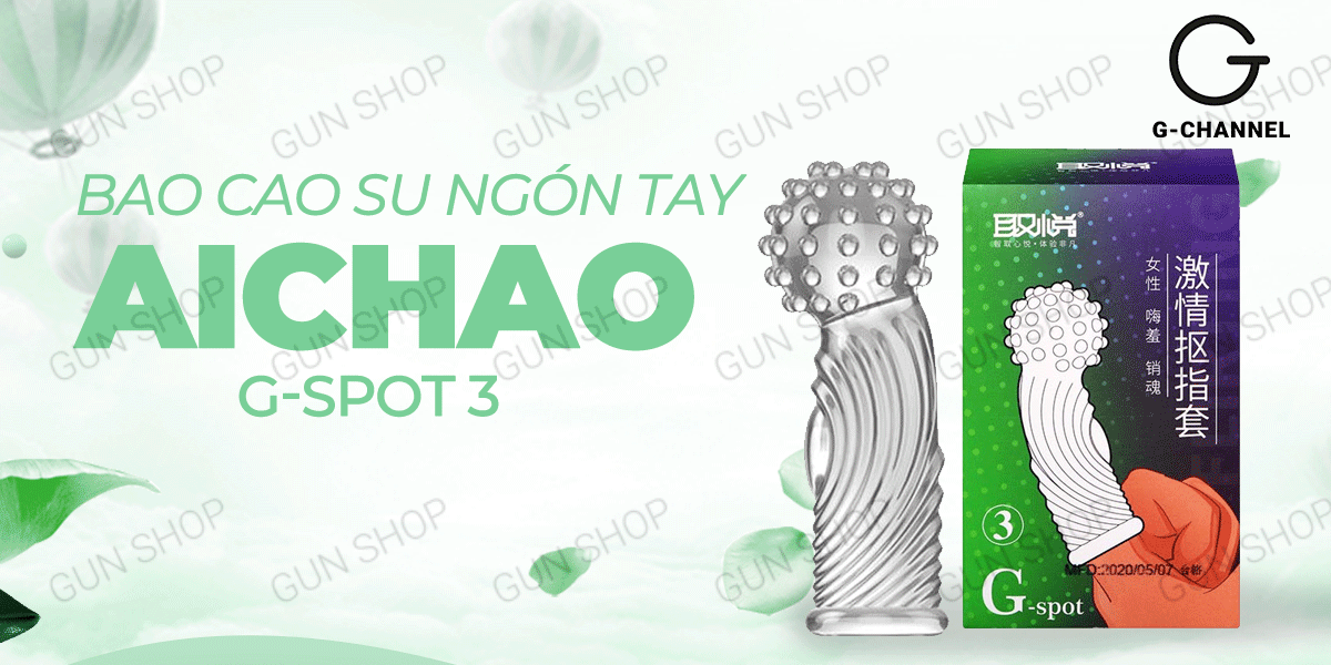 Bao cao su ngón tay Aichao G-spot 3 gai lớn hộp 1 cái
