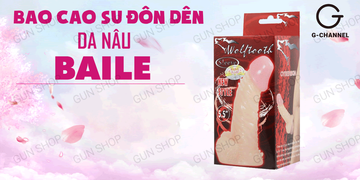 Baile Wolftooth Brown Leather Feel Stimulating Strap-On