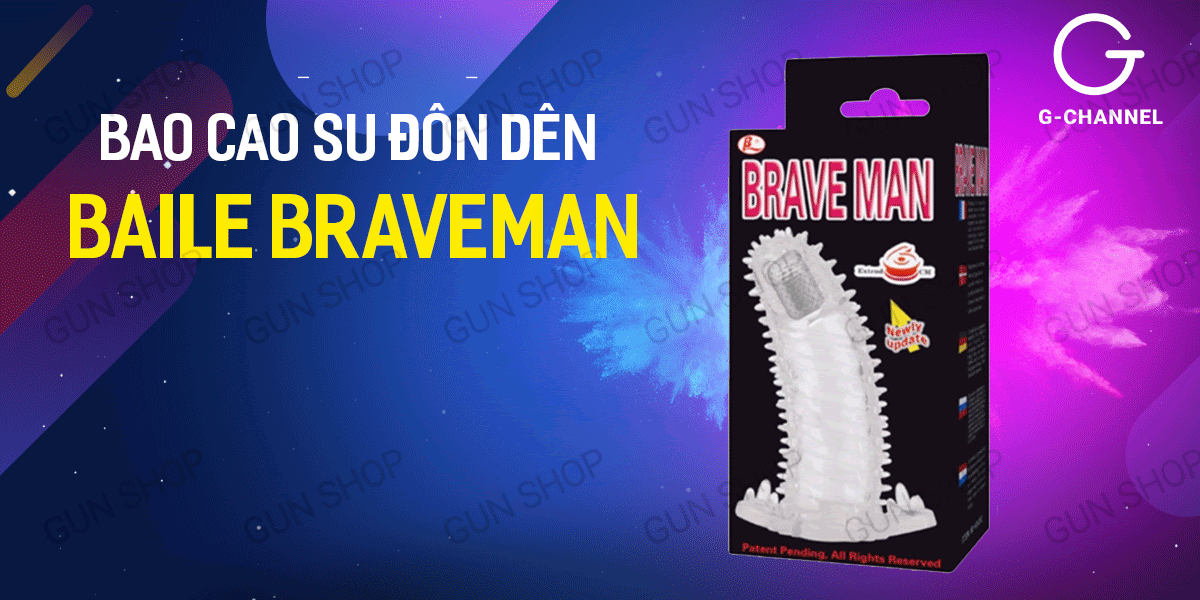 Baile Braveman Vibrating Extension Condom for Male Confidence