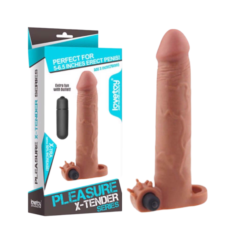  Nơi bán Bao cao su đôn dên rung Lovetoy Pleasure X-Tender tăng 76mm  loại tốt 