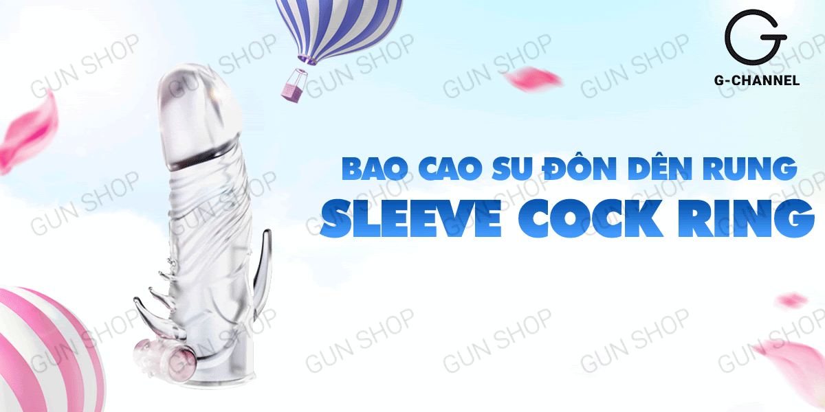 Bao Cao Su Đôn Dên Rung Baile Sleeve Cock Ring Tăng Khoái Cảm