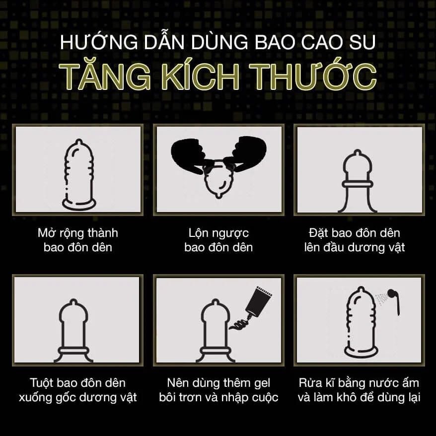 Bao Cao Su Đôn Dên Rung Baile Sweet Case Tăng Kích Thước &amp; Hưng Phấn