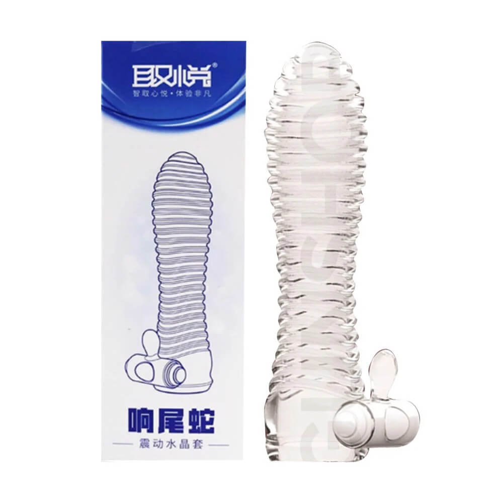 Bao cao su đôn dên rung Aichao xanh mềm mại tăng hưng phấn 