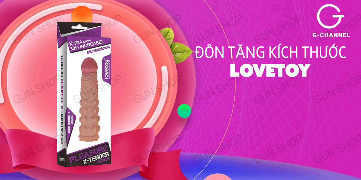 Lovetoy 5cm Enlarging Textured Vibrating Penis Sleeve