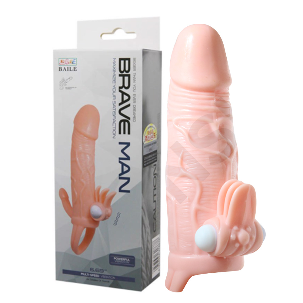 Bao Cao Su Đôn Dên Rung Baile Braveman 14.5cm Tăng Khoái Cảm 