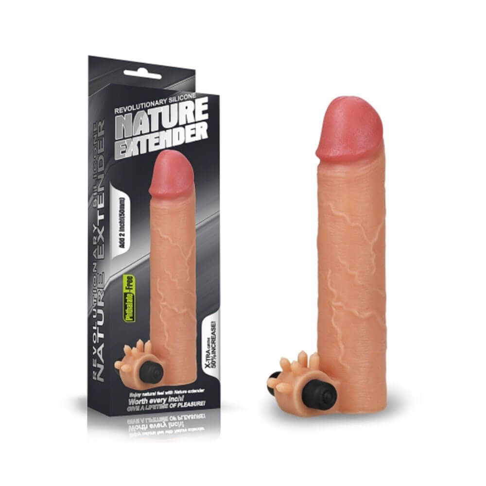 Bao cao su đôn dên rung Lovetoy Nature Extender tăng 3.8cm dài 