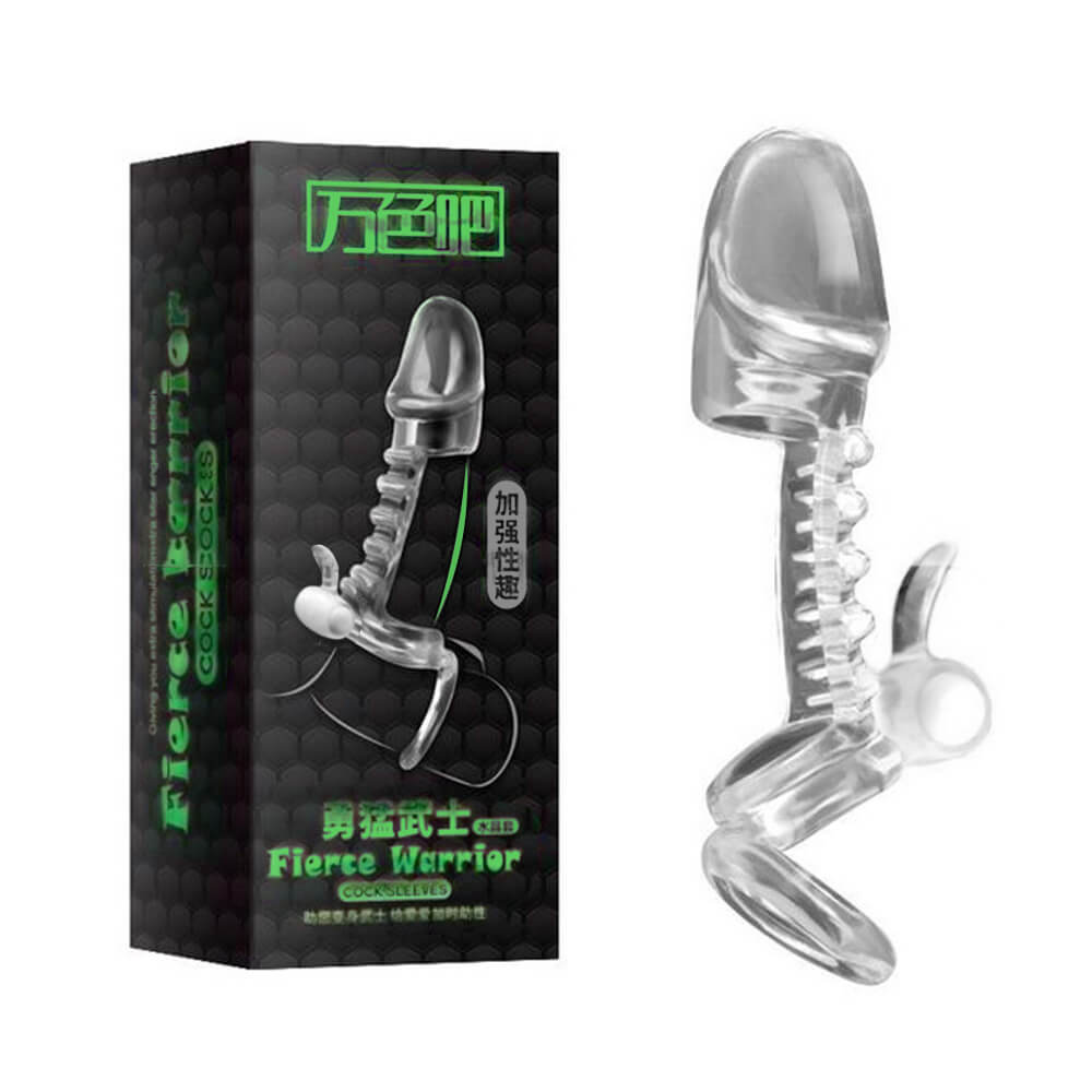 Bao cao su đôn dên rung Fierce Warrior chống tuột nhiều gờ xoắn 