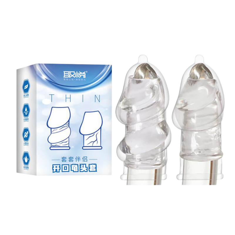  Kho sỉ Bao cao su đôn dên Aichao Thin Xanh Hở quy đầu  nhập khẩu 