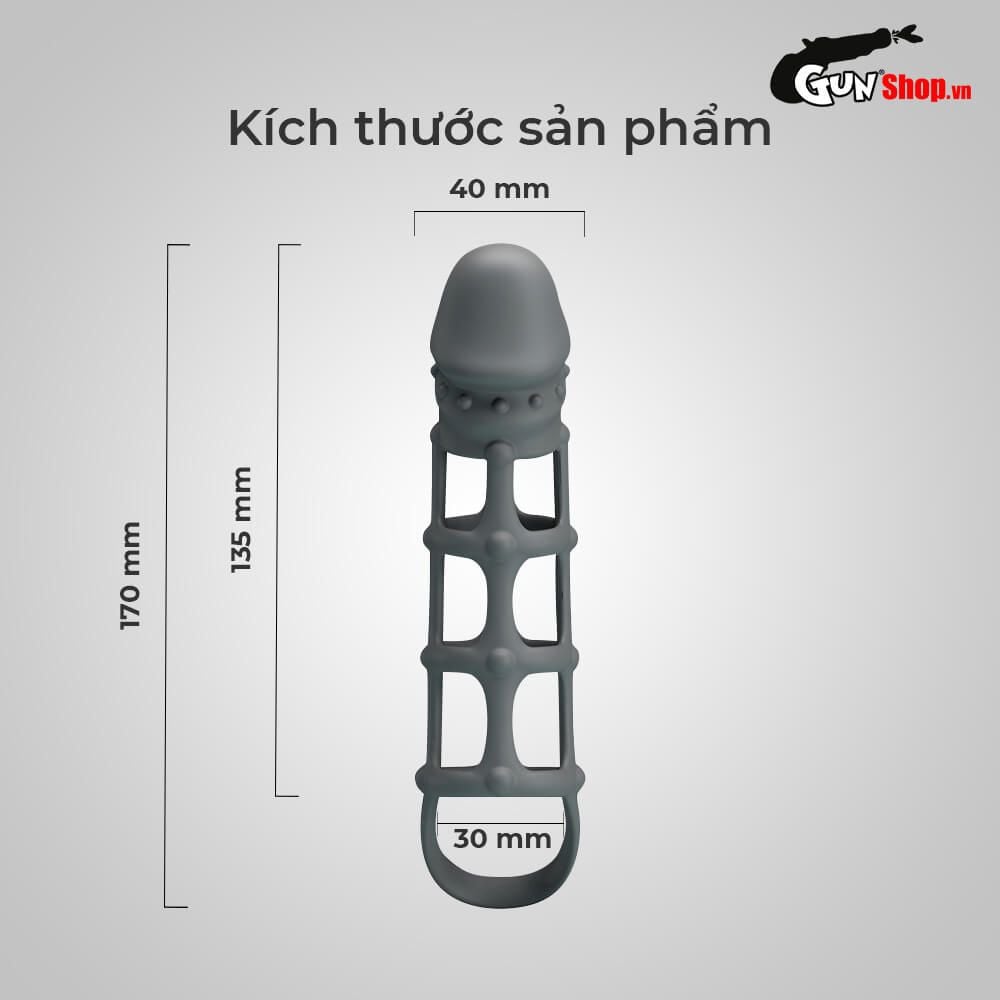 Bao cao su đôn dên Pretty Love tăng kích thước dương vật tự tin