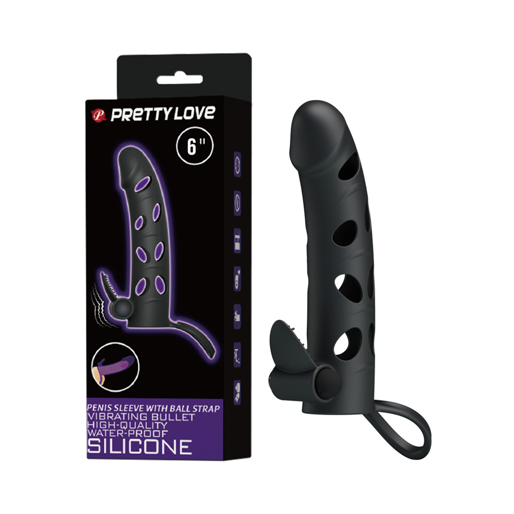 Bao cao su đôn dên rung Pretty Love 6 inch silicon mềm co giãn tốt 