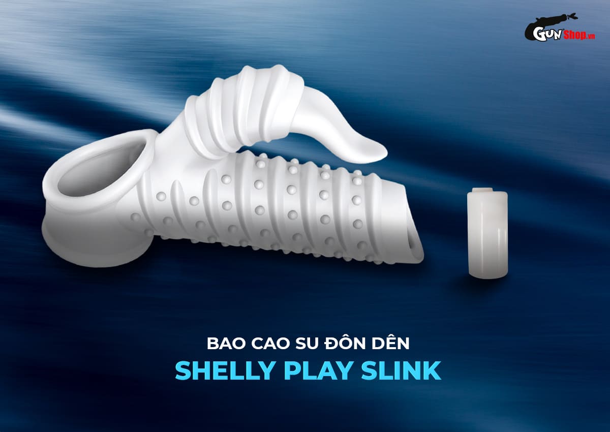 Shelly Play Slink Plus Open-End Vibrating Condom Sleeve