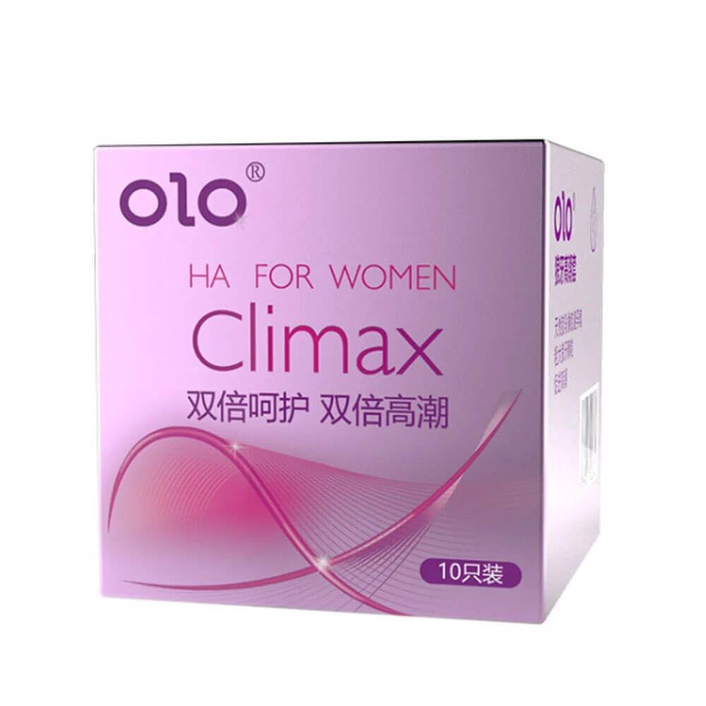 Bao cao su OLO 0.01 Climax Ha siêu mỏng dưỡng ẩm tăng khoái cảm nữ 