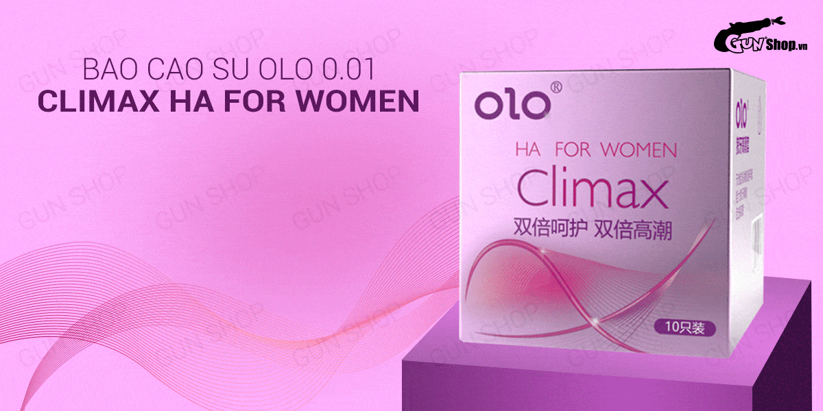 OLO 0.01 Climax Ha Women’s Ultra-Thin Textured Condom 10 Pack