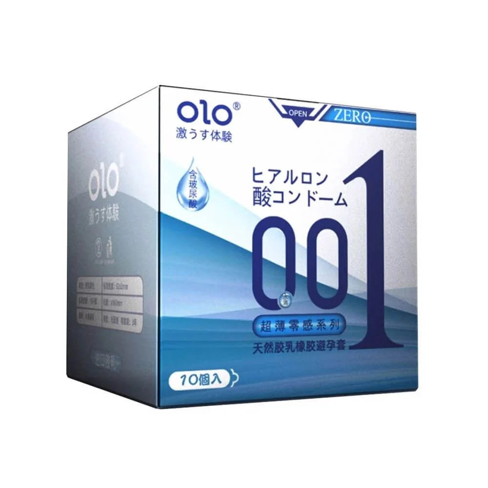 Bao cao su OLO 0.01 Zero Blue siêu mỏng nhiều gel bôi trơn 