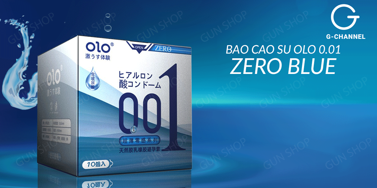 OLO 0.01 Zero Blue Ultra Thin Condom with Extra Lubricant