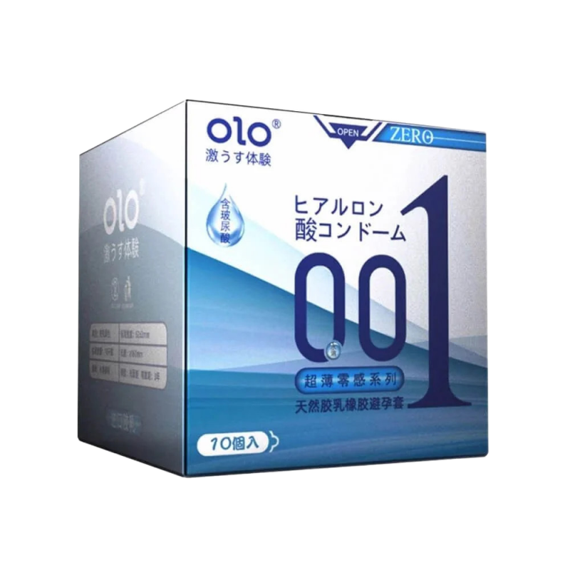  Địa chỉ bán Bao cao su OLO 0.01 Zero Blue - Siêu mỏng nhiều gel - Hộp 10 cái  chính hãng 