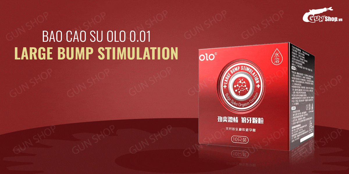OLO 0.01 Large Bump Stimulation Ultra-Thin Vanilla Scented Condom