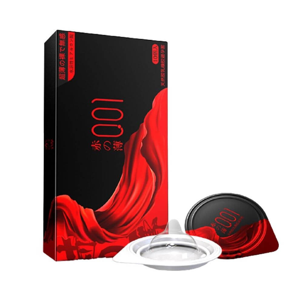 Bao cao su OLO 0.01 đỏ đen siêu mỏng truyền nhiệt tuyệt vời 