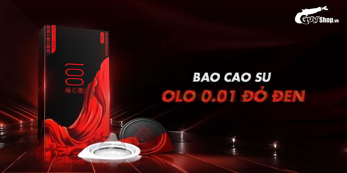 OLO 0.01 Super Thin Red Black Condoms Heat Sensitive 10pcs Box