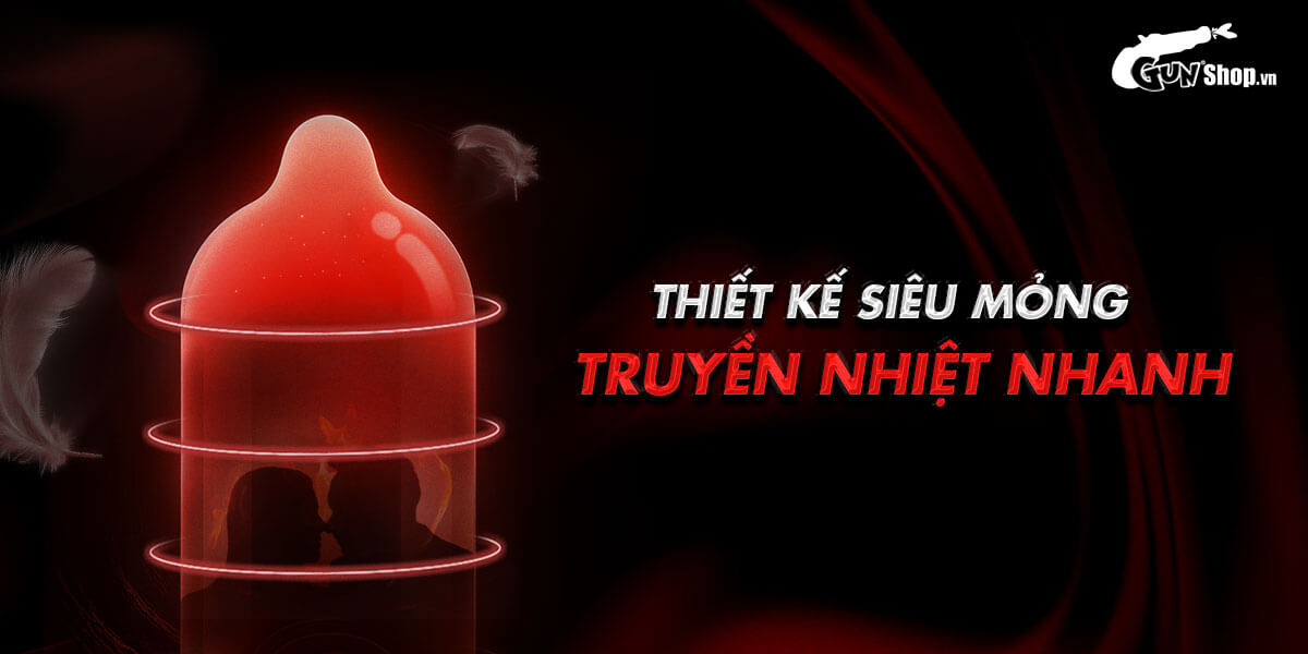 OLO 0.01 Super Thin Red Black Condoms Heat Sensitive 10pcs Box